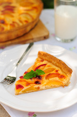 A Slice of Peach Custard Pie