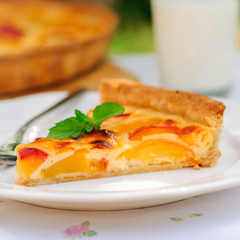 A Slice of Peach Custard Pie
