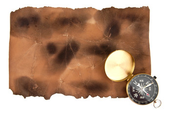 compass and old paper