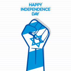 Independence Day of Israel, Flag of Israel hand design vector