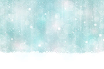 Winter bokeh background seamless horizontally