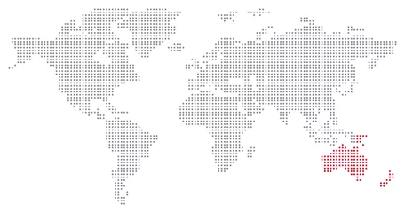 Poster Dotted World Map - Australia © lookata