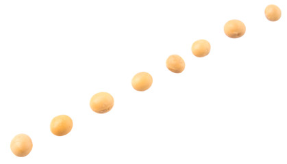 Soybean on white background