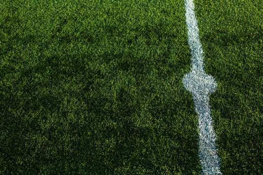 Soccery pitch - well cut grass of a soccer field
