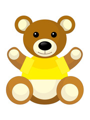 Cartoon bear - caricature - illustration for the children