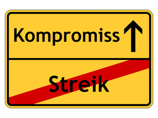 Obraz premium Kompromiss statt Streik