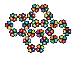 Abstract flower icons