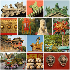 Fototapeta na wymiar Beijing images collage