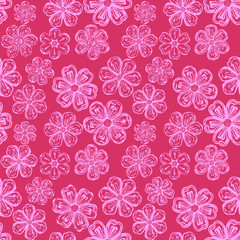 Ornate seamless pattern with the leaves. Vector illustration