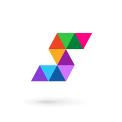 Letter S mosaic logo icon design template elements