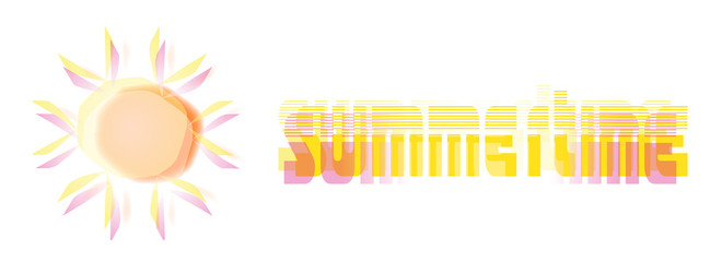 sunshine graphic and summertime text