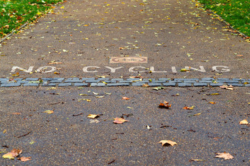 No cycling or skating.