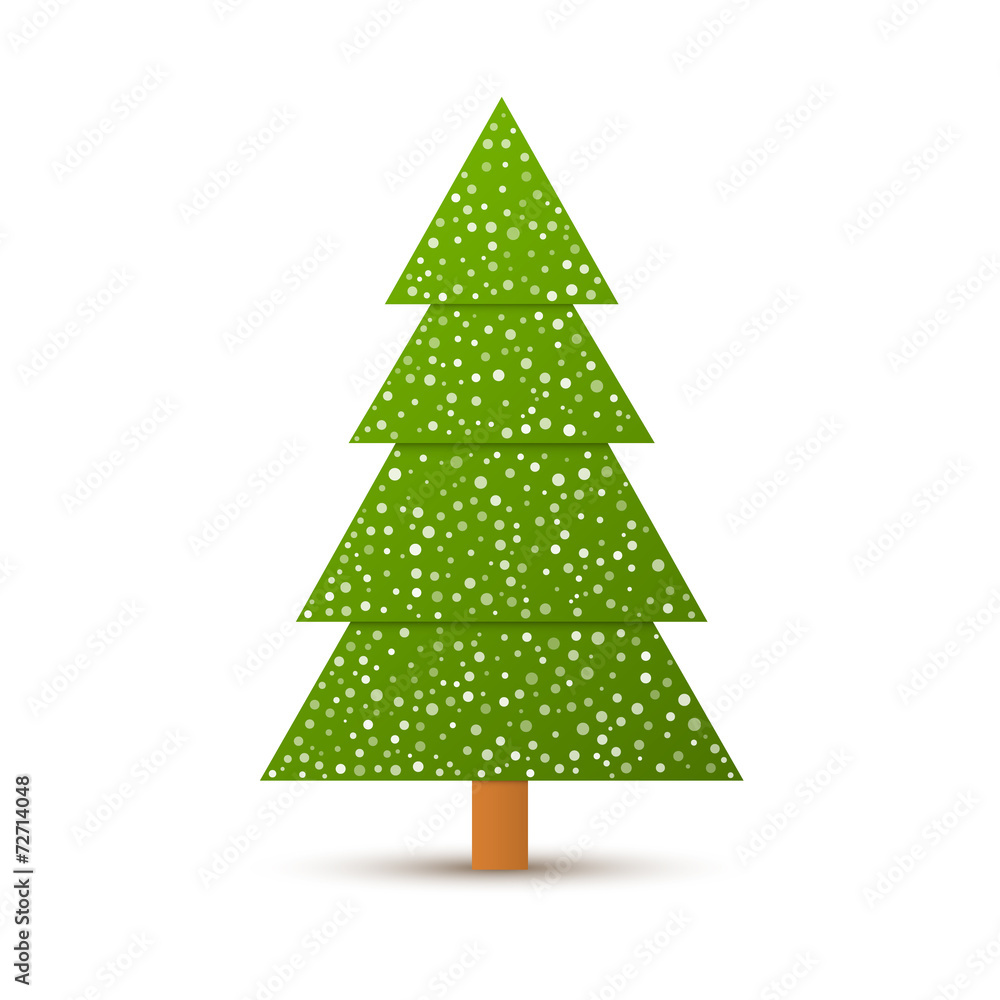 Poster fir tree with snow