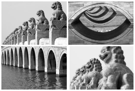 repetition art collage, images from Beijing