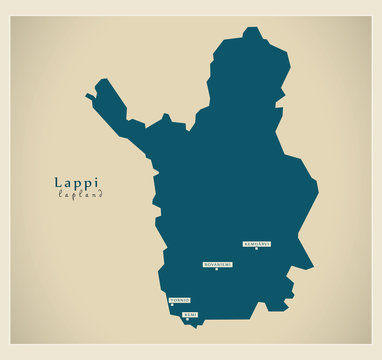 Modern Map - Lappi FI