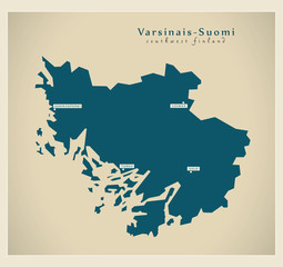 Modern Map - Varsinais-Suomi FI