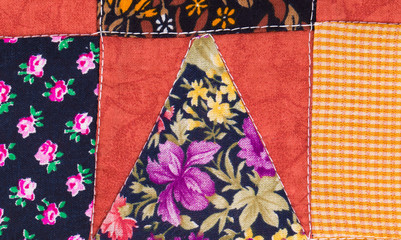 handmade sewed quilt