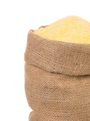 Sack with corn flour.