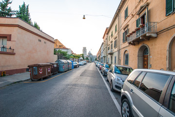 Strada centro storico, Torre di Pisa