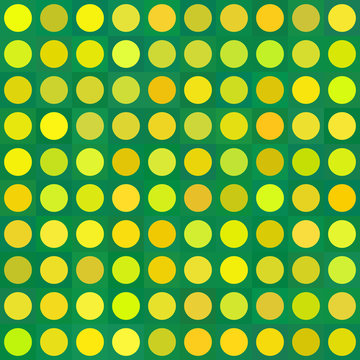 Seamless three color girls polka dot pattern