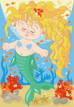Little Mermaid on the Seabed