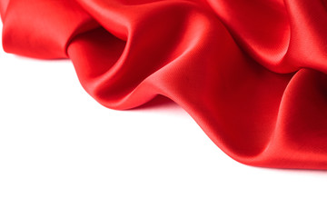 red cloth on a white background