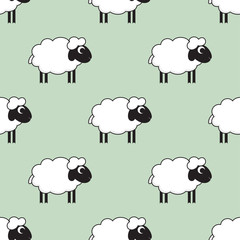 Seamless sheep pattern