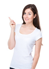 Fototapeta premium Woman think of idea