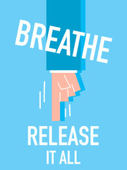 Word BREATHE vector illustration