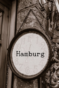 Antikes Schild, Hamburg
