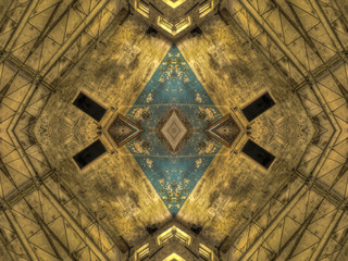 Ethnic pattern. Abstract kaleidoscope  fabric design.