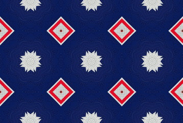 Ethnic pattern. Abstract kaleidoscope  fabric design.