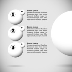 Infographics with group of flying balls