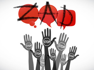 groupe mains : ZAD - obrazy, fototapety, plakaty