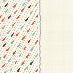 card with seamless colorful abstract pattern