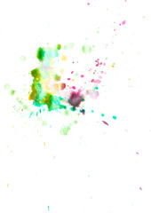 colorful watercolor splash