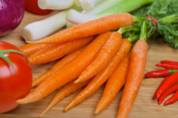 Bunch of baby carrots