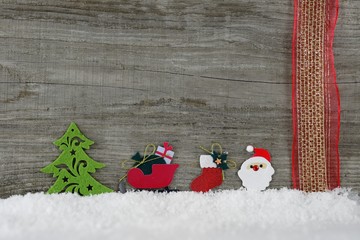 Weihnachten Hintergrund aus Hoz mit Figuren