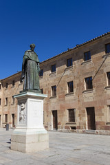 Sculpture of Fray Luis de Leon, Salamanca, Castilla y Leon, Spai