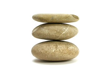 runde Steine in Balance