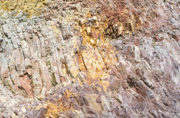 close-up relief of the rocks