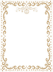 Decorative frame with Christmas symbols