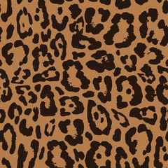 Leopard seamless pattern design, vector background © tabitazn