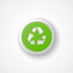 Recycle web icon, for eco environments.