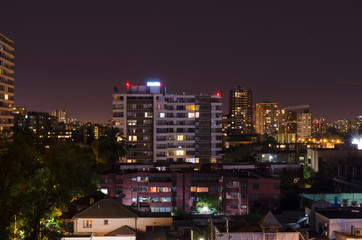 Obraz premium nocna panorama Santiago de Chile 4