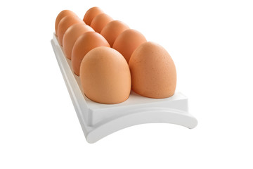 eggs in white container
