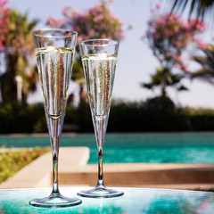 Two glasses of champagne