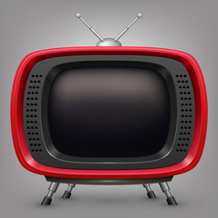 Retro red tv