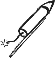 doodle firework rocket