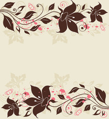 Decorative background with flowers